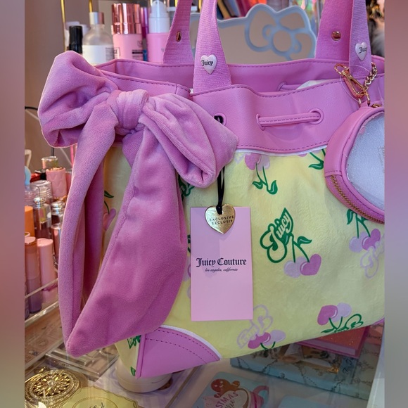 Juicy Couture Handbags - 🎀💛New Juicy Couture Yellow Iris Multi Retro Juicy Cherry Tote